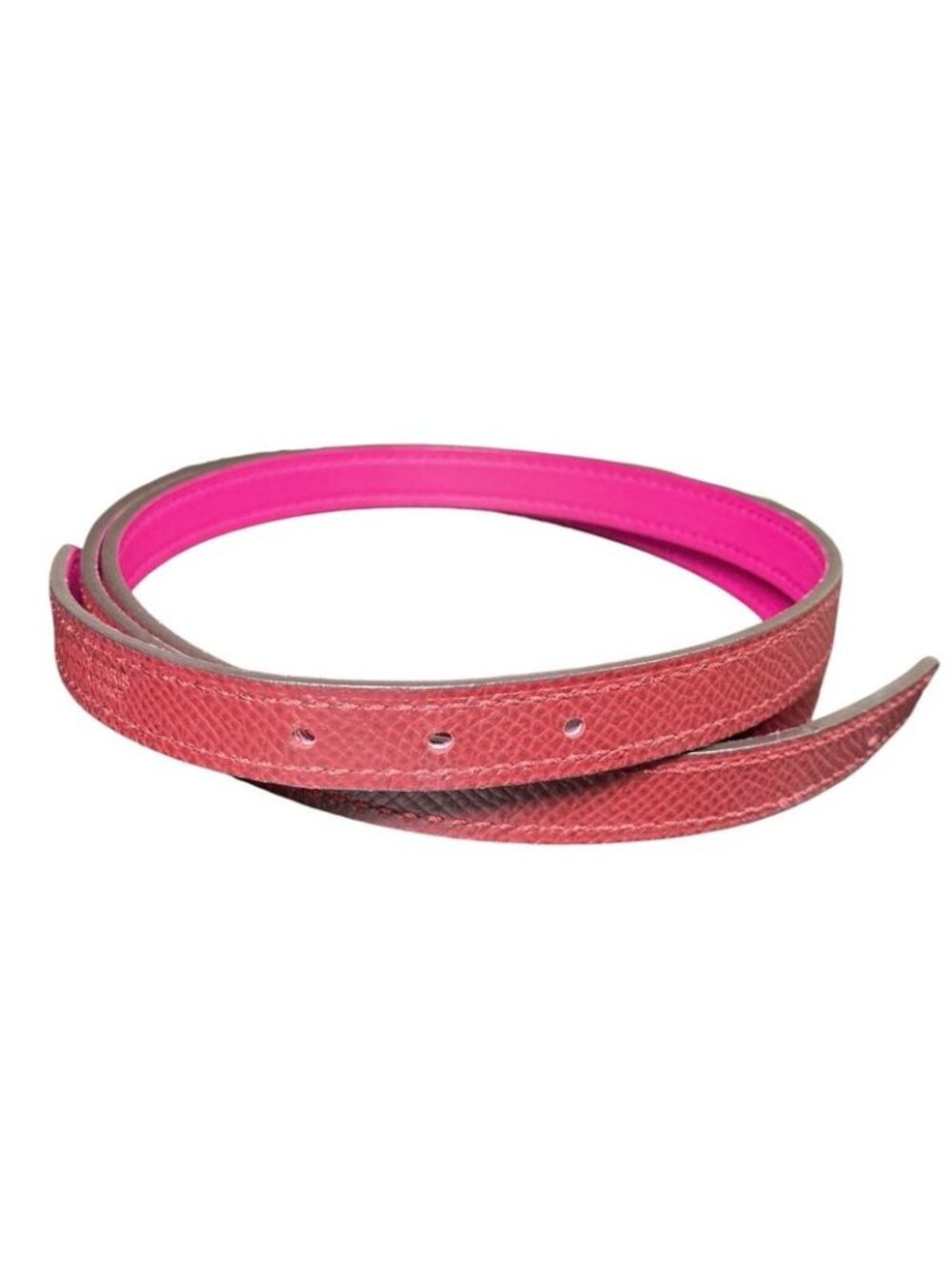 Hermes Reversible Narrow Belt 80 Gold Pink Boldpink